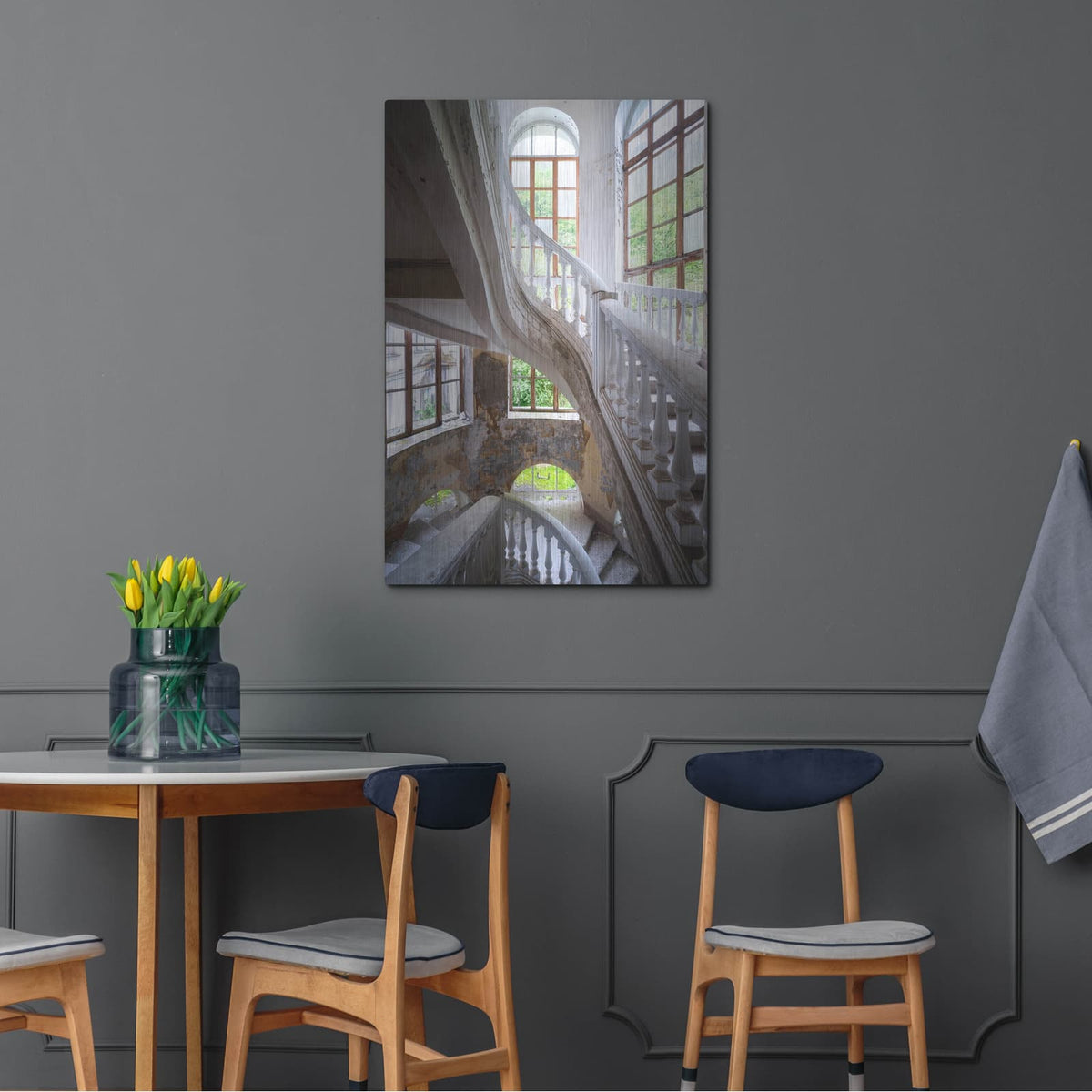 'Curved Stairs' by Roman Robroek – Metal Wall Art, 24x36 room view