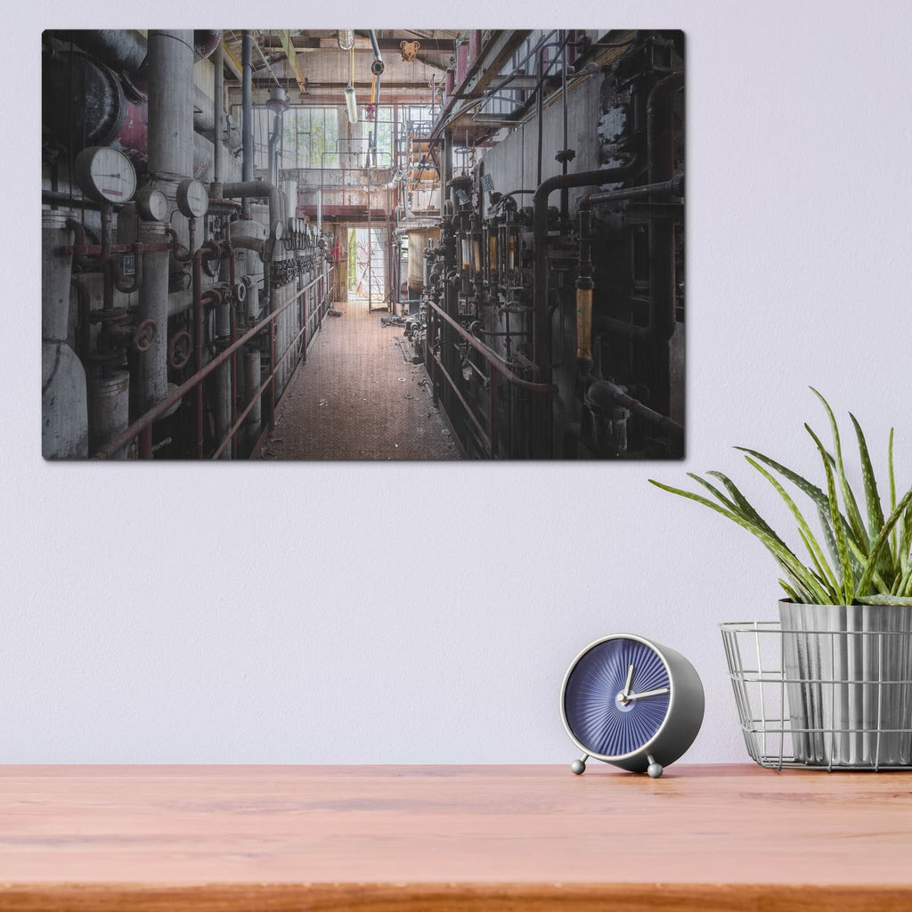 'Abandoned Industry' by Roman Robroek – Metal Wall Art, 16x12 room view