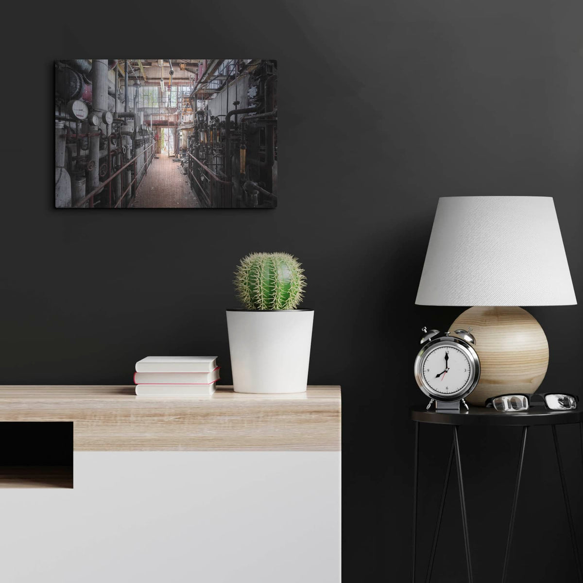 'Abandoned Industry' by Roman Robroek – Metal Wall Art, 24x16 room view