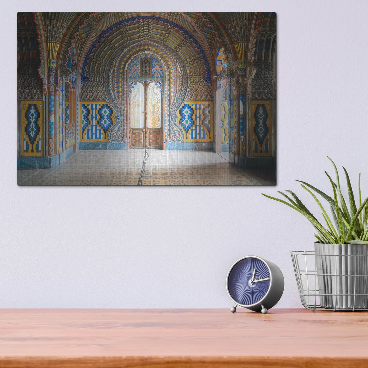 'Castle of Sammezzano II' by Roman Robroek – Metal Wall Art, 16x12 room view