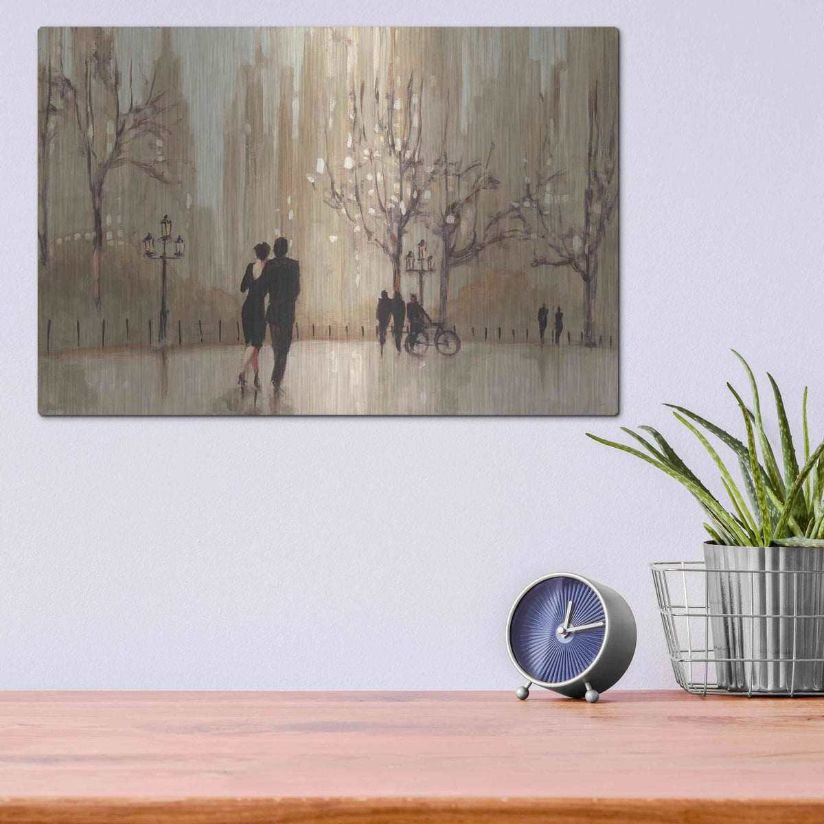 'An Evening Out Neutral' by Julia Purinton – Metal Wall Art, 16x12 room view
