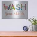 'Wash Your Hands' by Courtney Prahl – Metal Wall Art, 16x12 room view