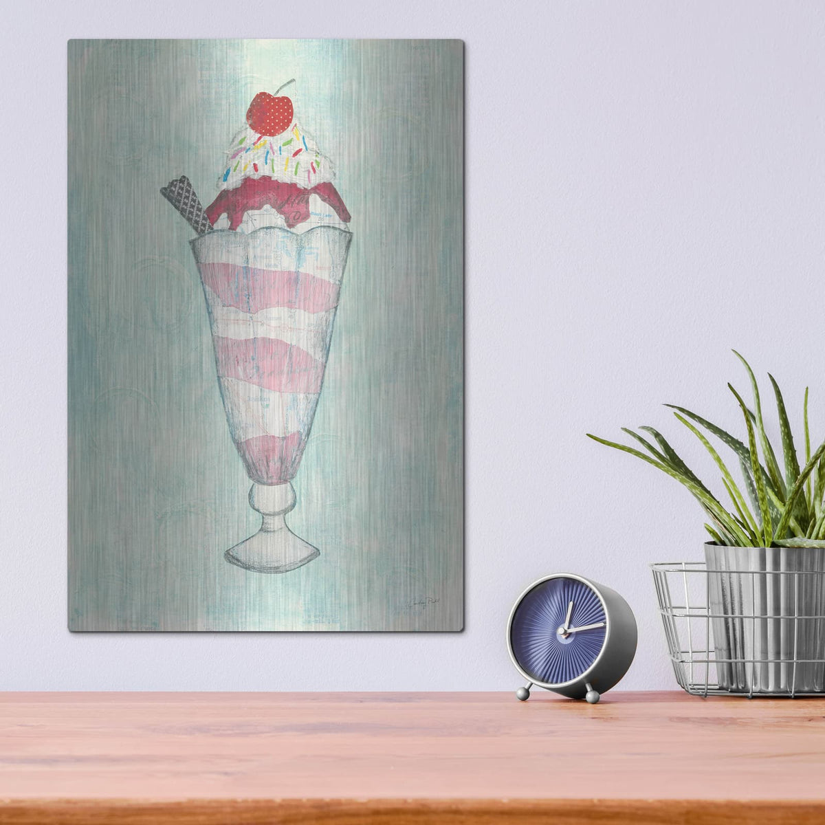 'Sundae Delight I' by Courtney Prahl – Metal Wall Art, 12x16 room view