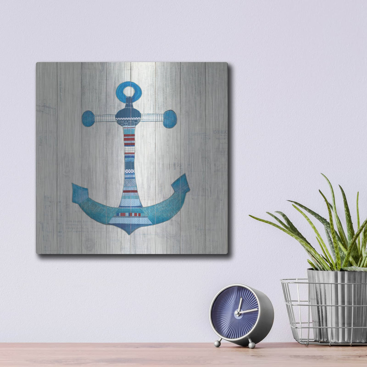'Wind and Waves IV Nautical' by Courtney Prahl – Metal Wall Art, 12x12 room view