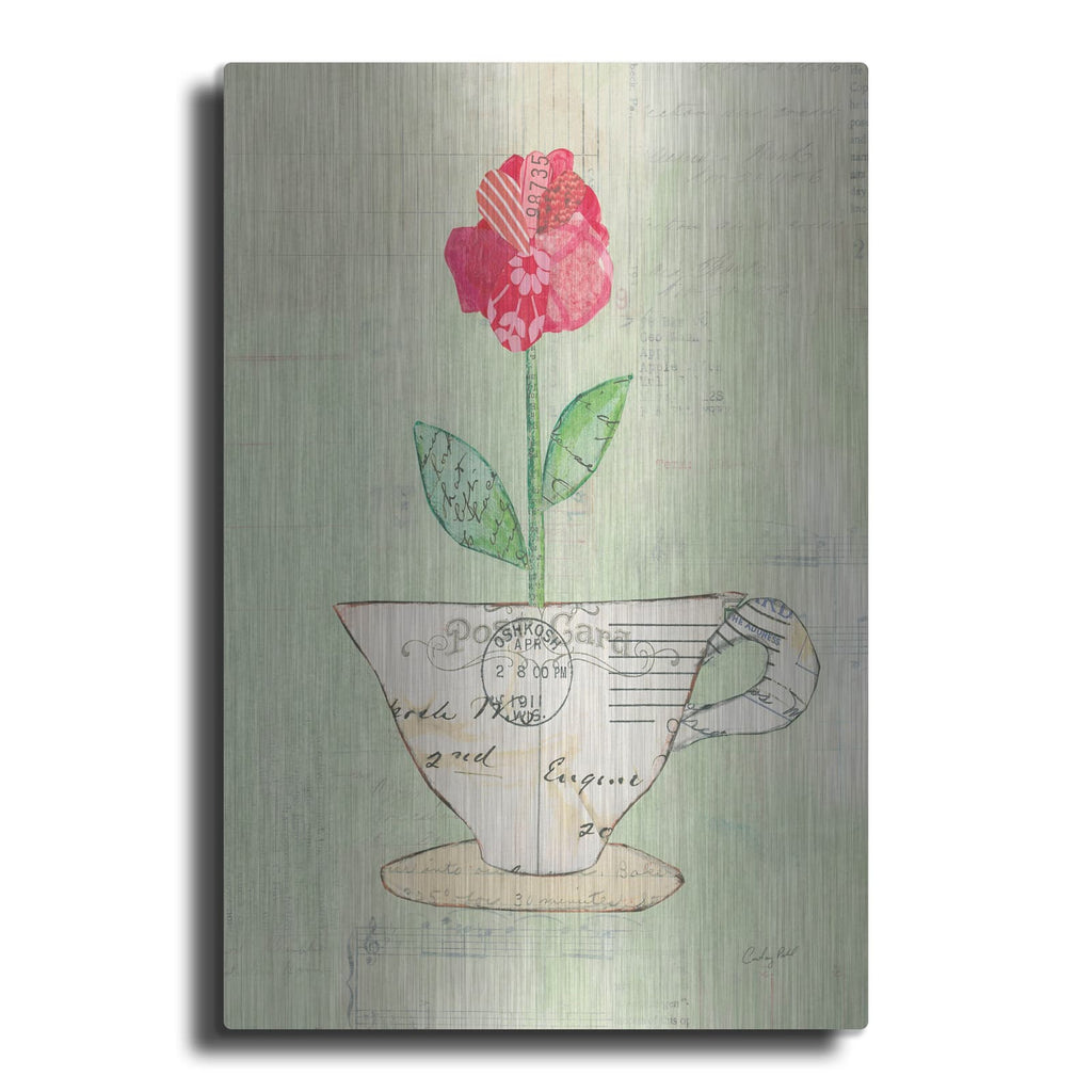 'Teacup Floral I on Print' by Courtney Prahl – Metal Wall Art