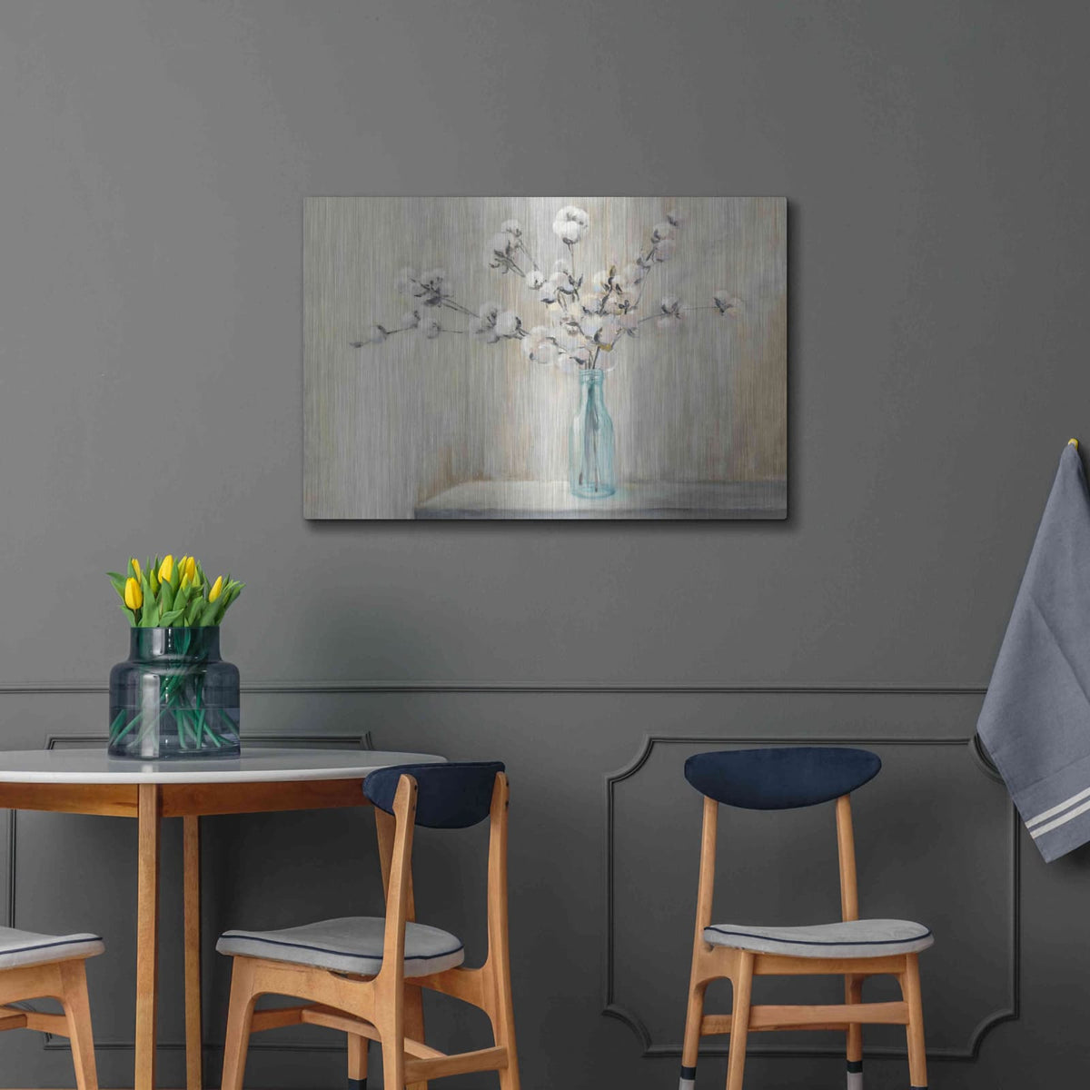 'Cotton Bouquet' by Julia Purinton – Metal Wall Art, 36x24 room view