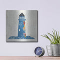 'Nautical Collage II on Newsprint' by Courtney Prahl – Metal Wall Art, 12x12 room view