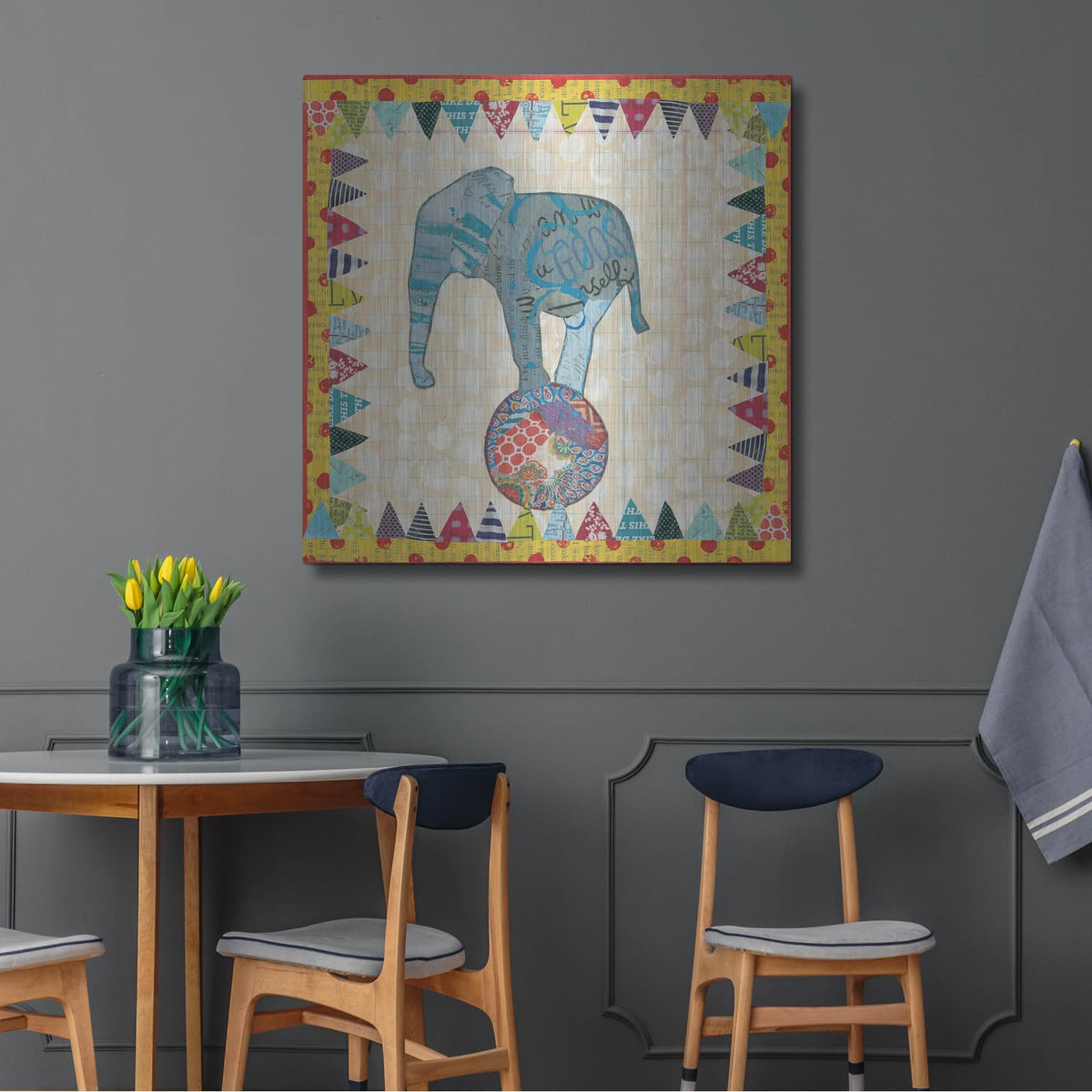 'Circus Fun II' by Courtney Prahl – Metal Wall Art, 36x36 room view