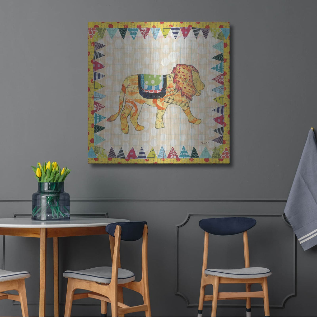 'Circus Fun IV' by Courtney Prahl – Metal Wall Art, 36x36 room view