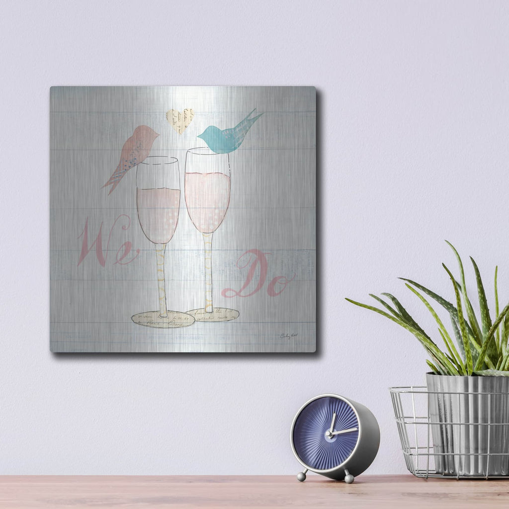 'Lovebirds IV' by Courtney Prahl – Metal Wall Art, 12x12 room view