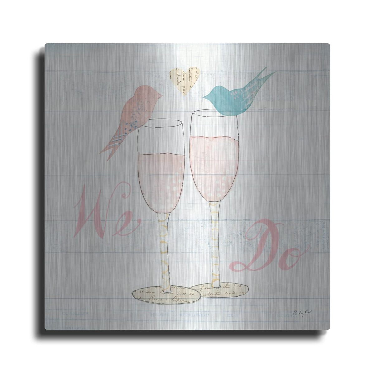 'Lovebirds IV' by Courtney Prahl – Metal Wall Art