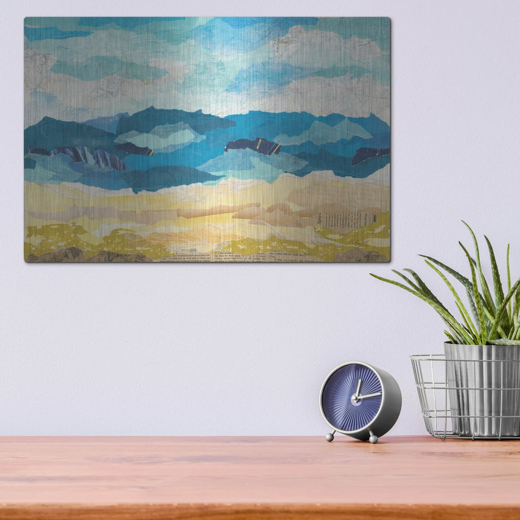 'Abstract Coastal I' by Courtney Prahl – Metal Wall Art, 16x12 room view