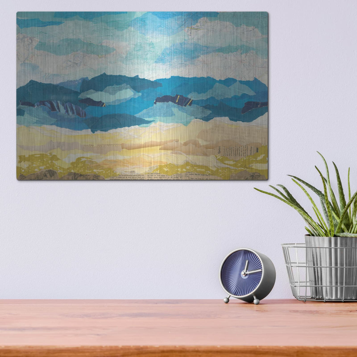 'Abstract Coastal I' by Courtney Prahl – Metal Wall Art, 16x12 room view
