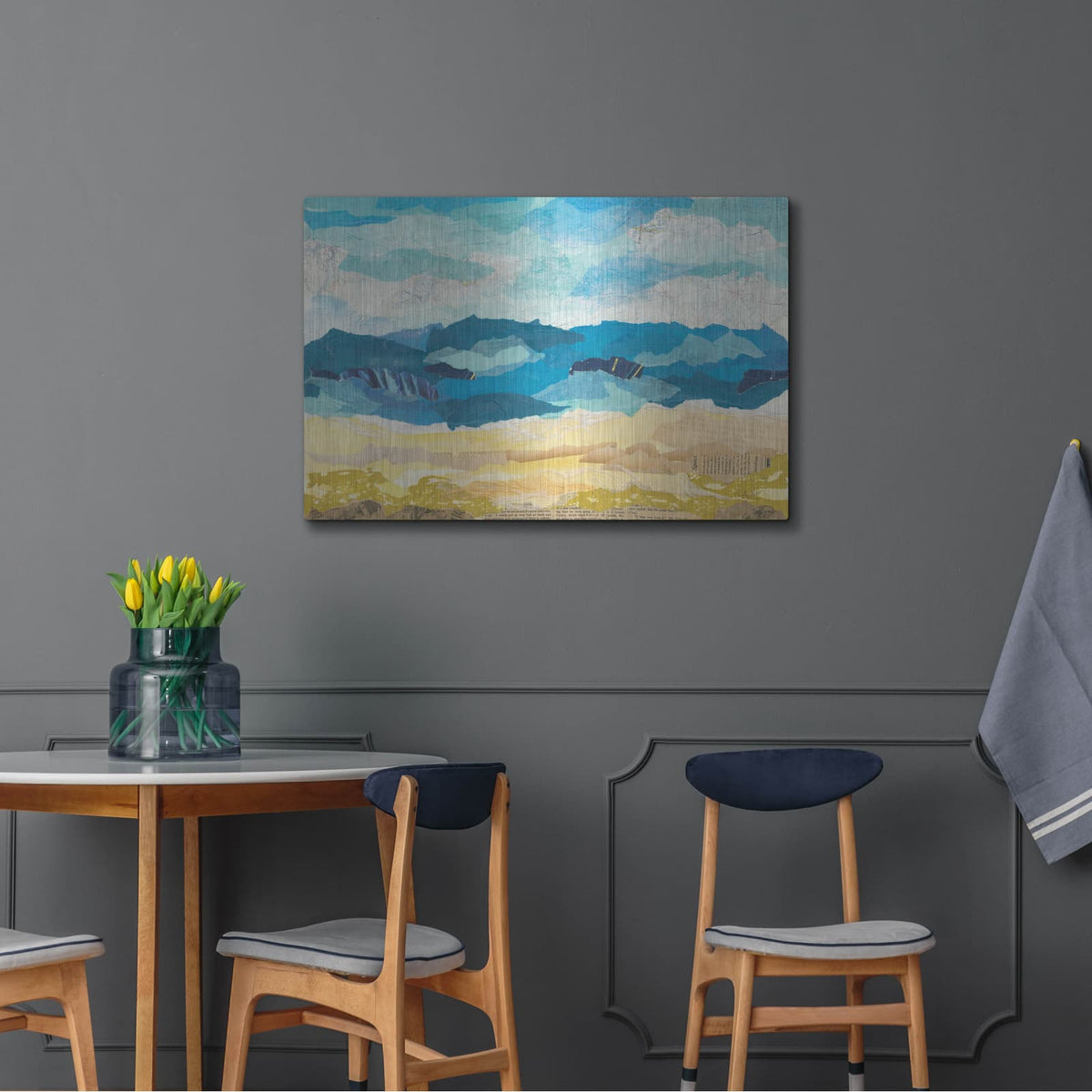 'Abstract Coastal I' by Courtney Prahl – Metal Wall Art, 36x24 room view