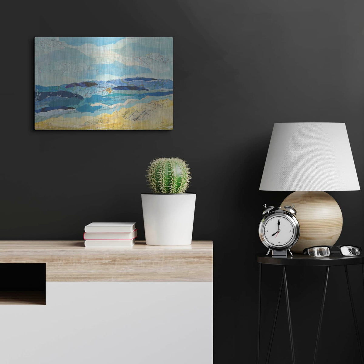 'Abstract Coastal II' by Courtney Prahl – Metal Wall Art, 24x16 room view