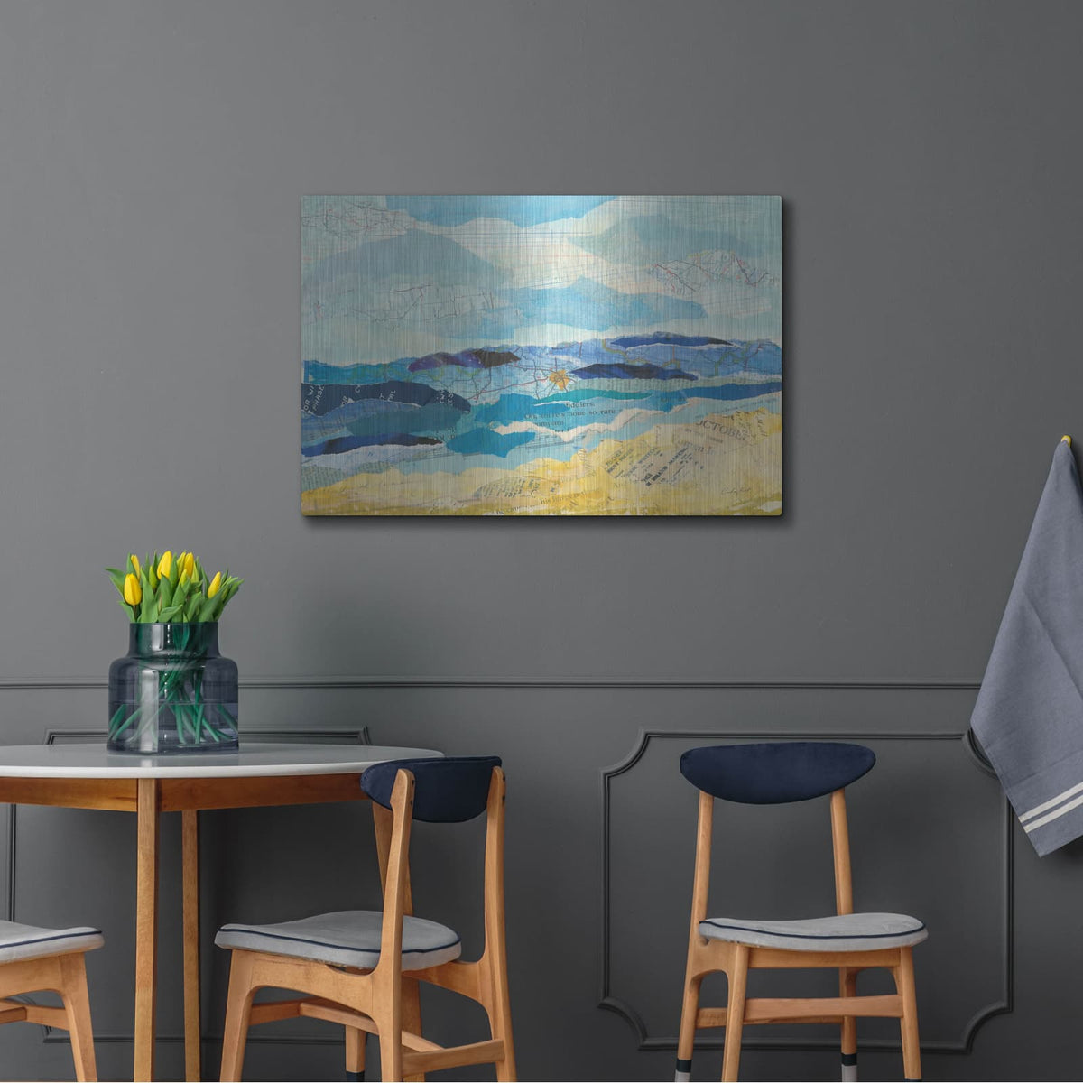 'Abstract Coastal II' by Courtney Prahl – Metal Wall Art, 36x24 room view