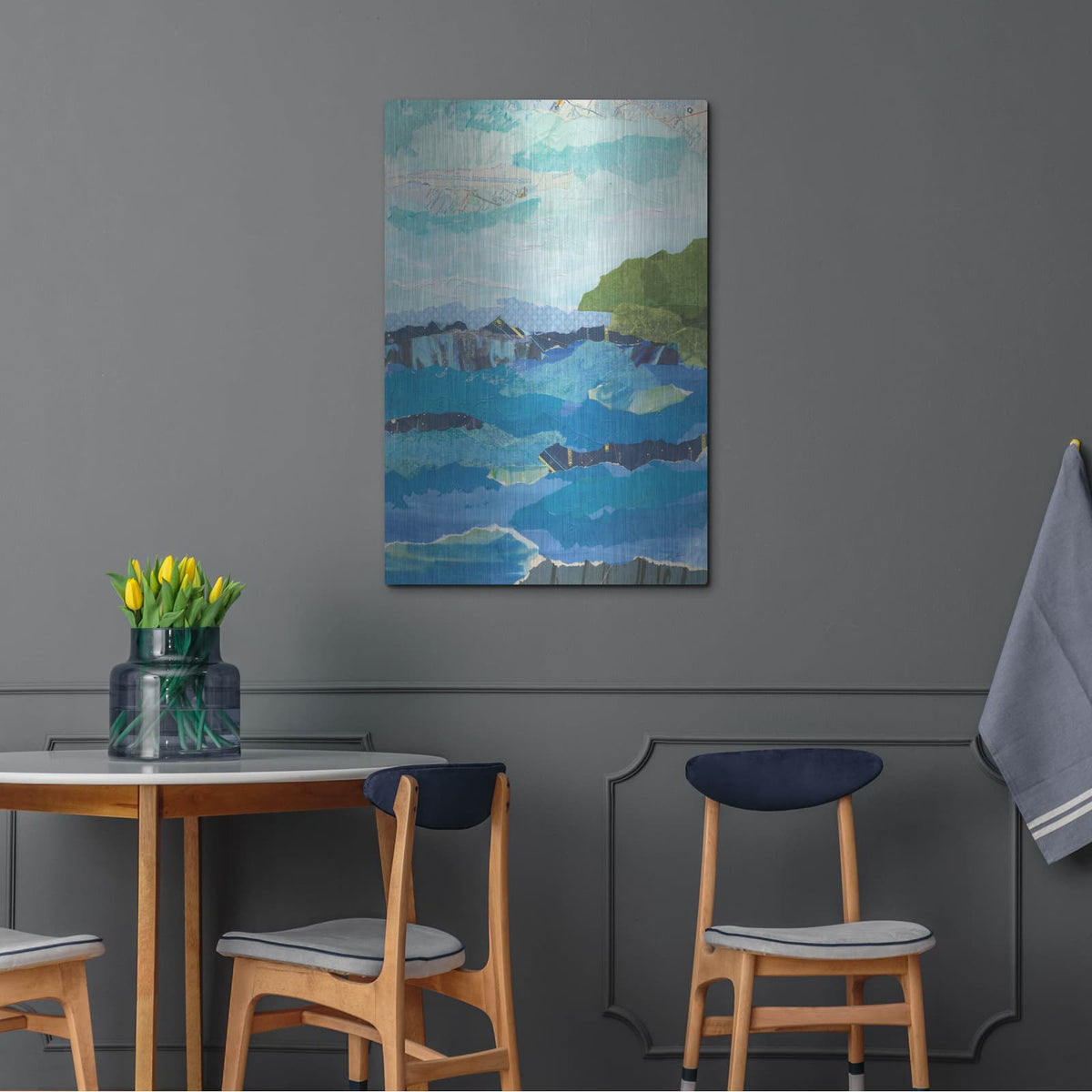 'Abstract Coastal IV' by Courtney Prahl – Metal Wall Art, 24x36 room view