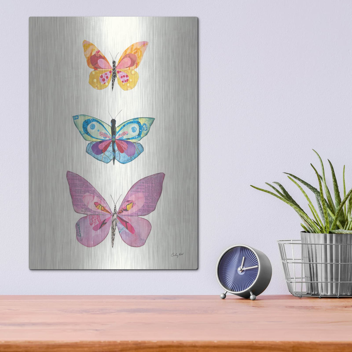 'Butterfly Charts III' by Courtney Prahl – Metal Wall Art, 12x16 room view