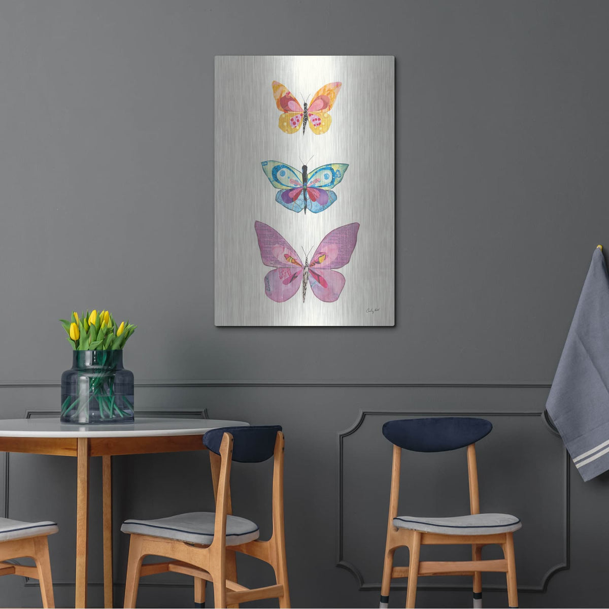 'Butterfly Charts III' by Courtney Prahl – Metal Wall Art, 24x36 room view
