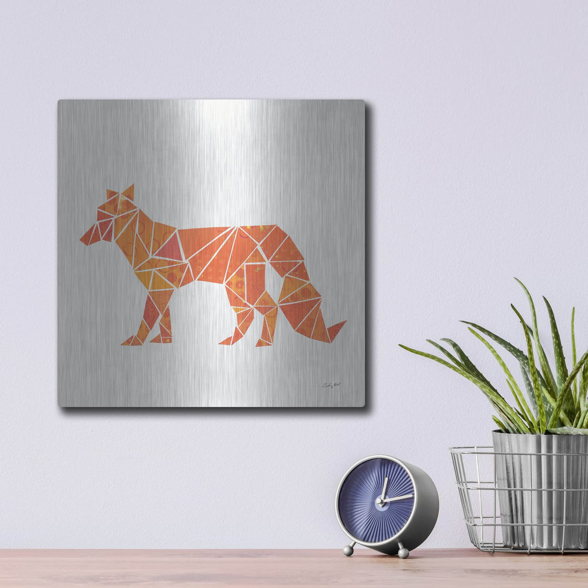 'Geometric Animal II' by Courtney Prahl – Metal Wall Art, 12x12 room view