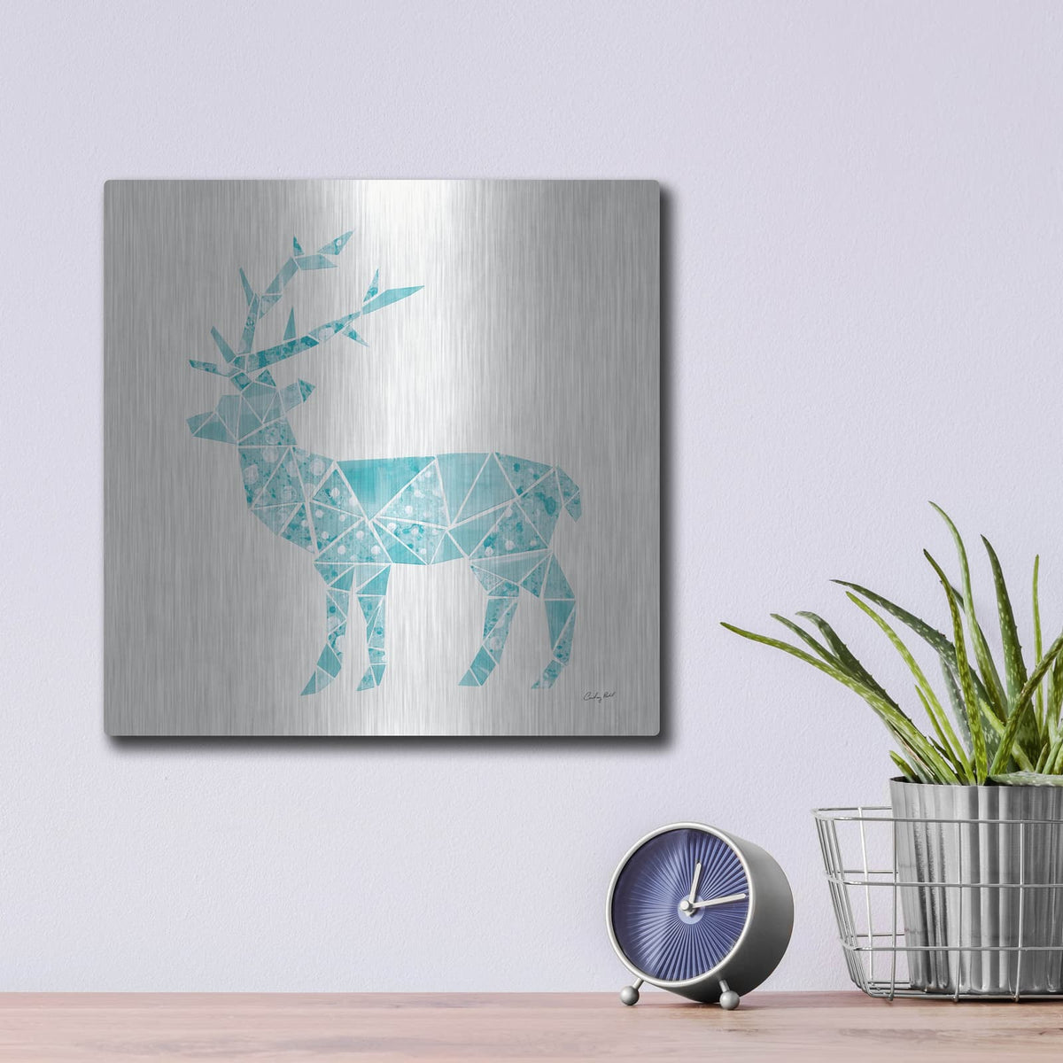 'Geometric Animal IV' by Courtney Prahl – Metal Wall Art, 12x12 room view