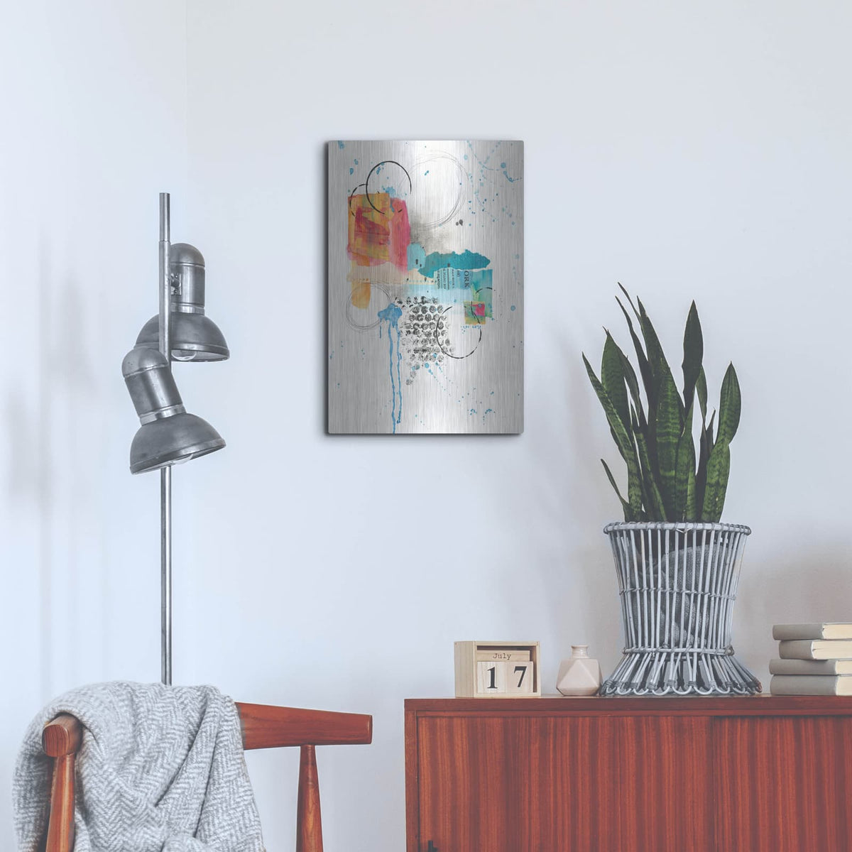 'Abstract Skyline I' by Courtney Prahl – Metal Wall Art, 16x24 room view