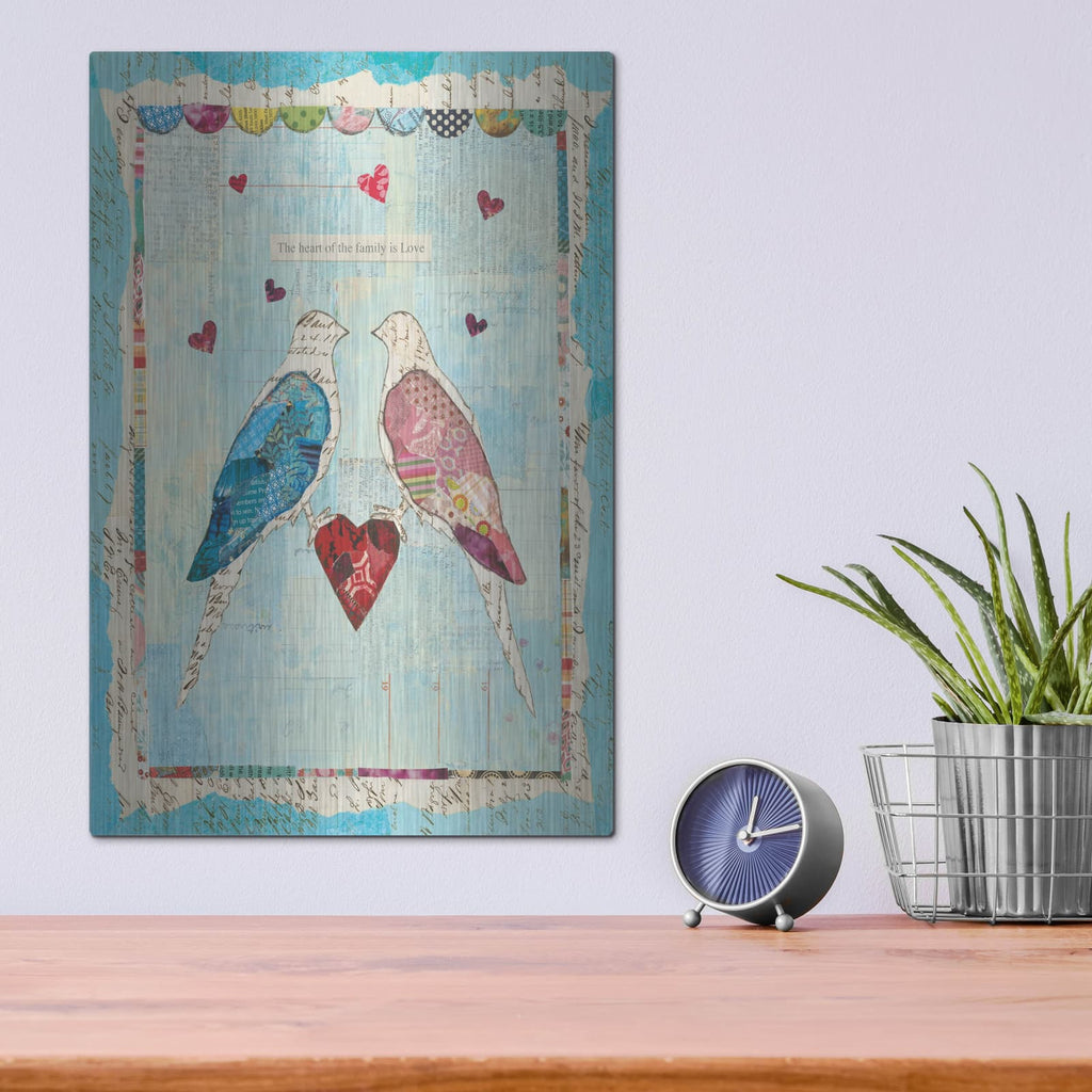'Love Birds' by Courtney Prahl – Metal Wall Art, 12x16 room view