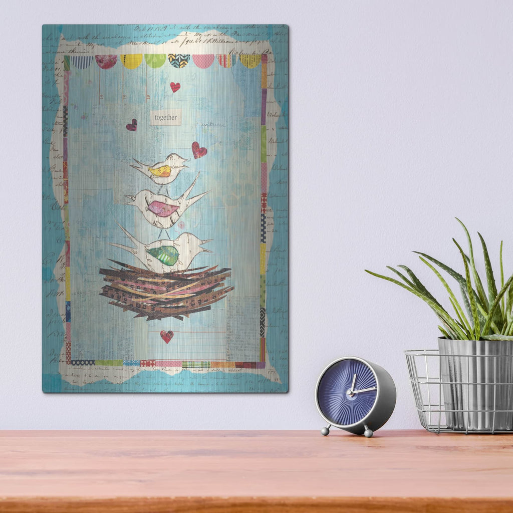 'Family of Love Birds' by Courtney Prahl – Metal Wall Art, 12x16 room view