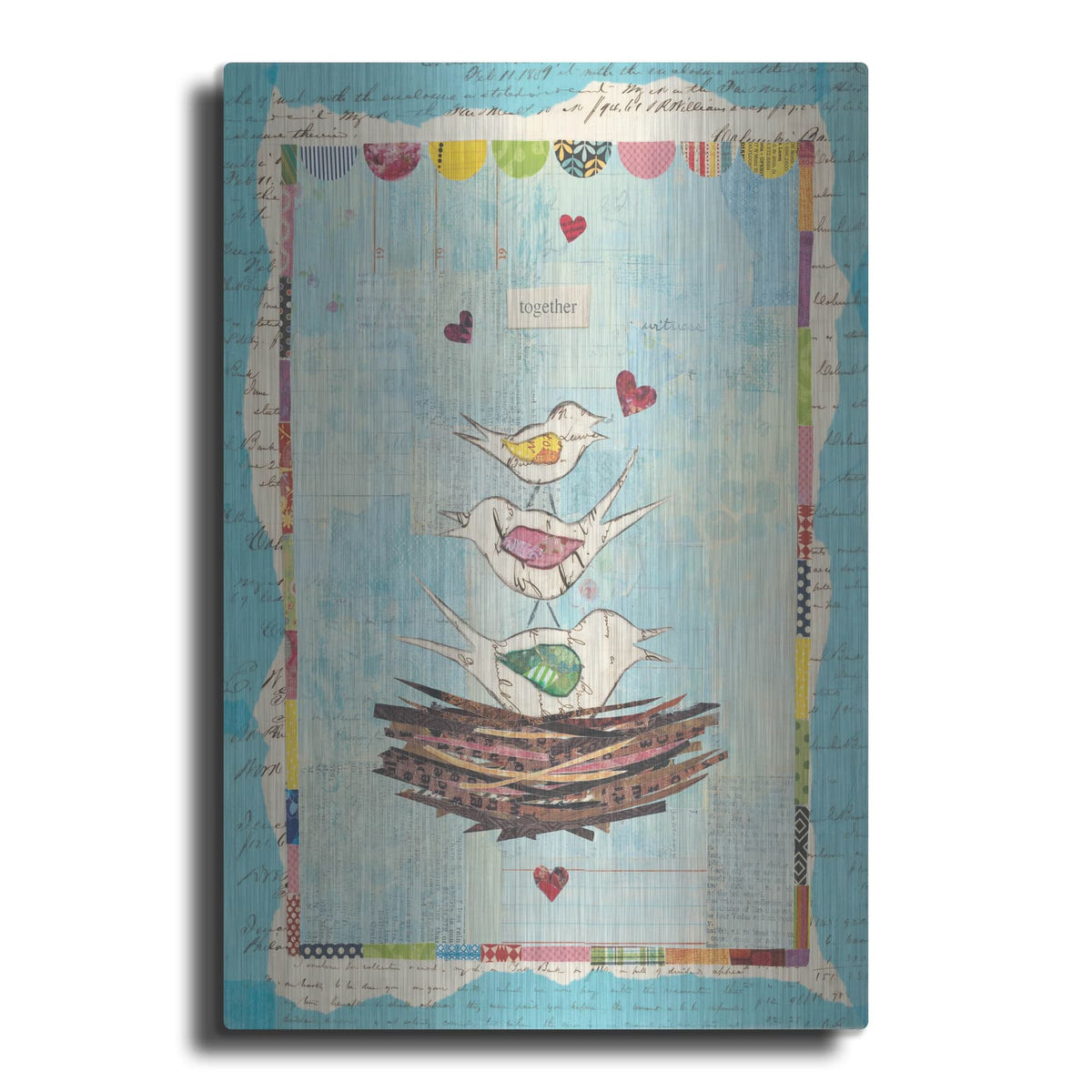 'Family of Love Birds' by Courtney Prahl – Metal Wall Art