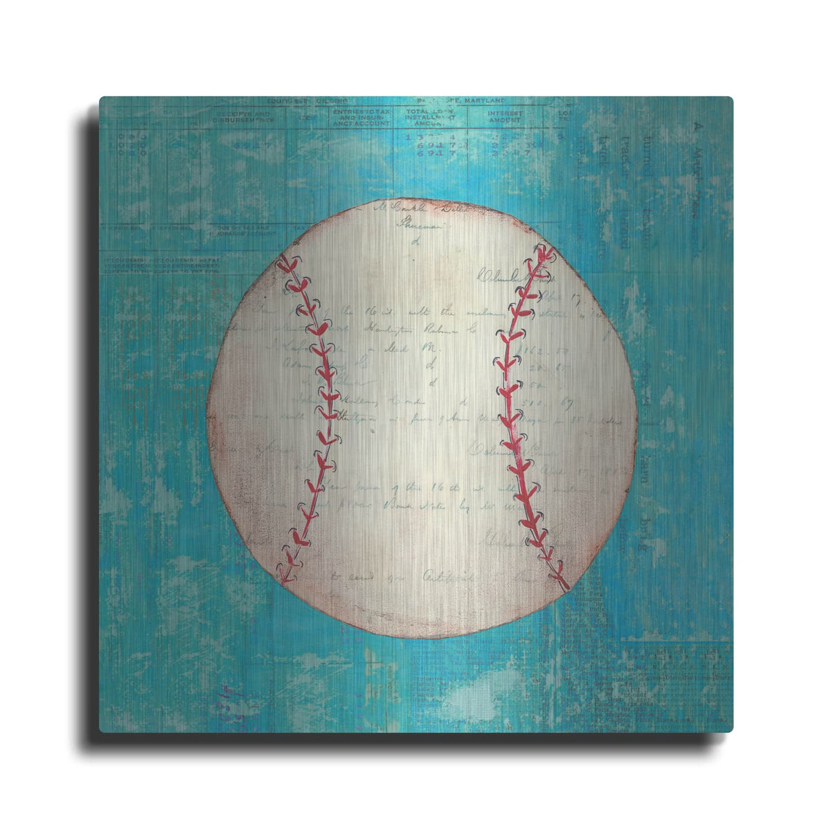 'Play Ball I Bright' by Courtney Prahl – Metal Wall Art