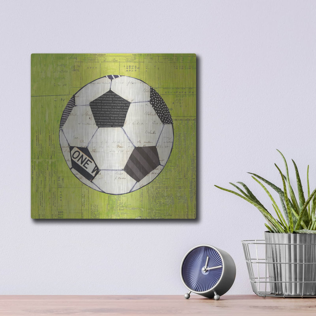 'Play Ball III Bright' by Courtney Prahl – Metal Wall Art, 12x12 room view