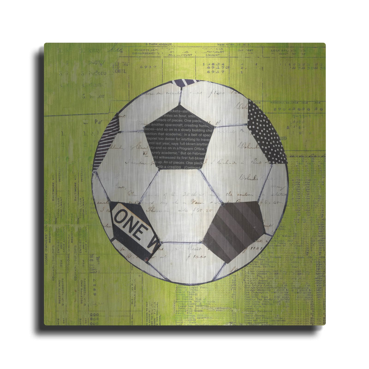 'Play Ball III Bright' by Courtney Prahl – Metal Wall Art