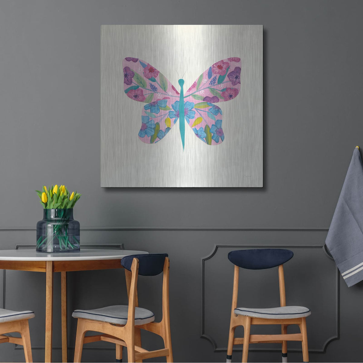 'Butterfly Garden II' by Courtney Prahl – Metal Wall Art, 36x36 room view