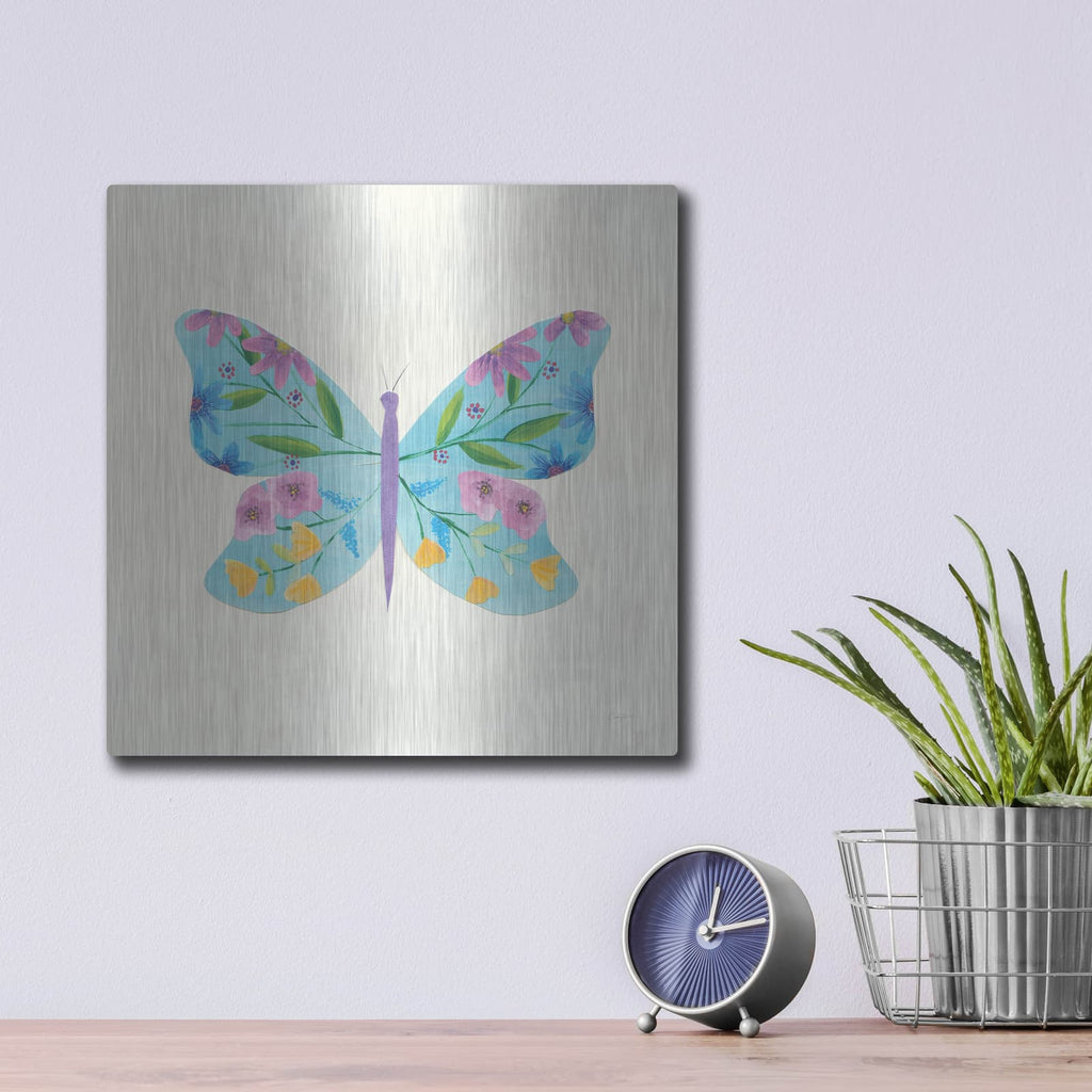 'Butterfly Garden IV' by Courtney Prahl – Metal Wall Art, 12x12 room view