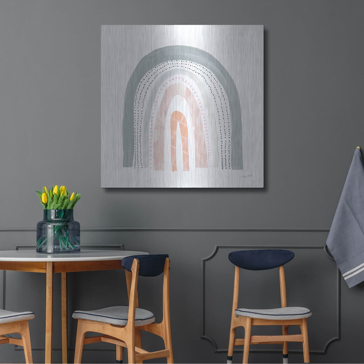 'Boho Rainbow I' by Courtney Prahl – Metal Wall Art, 36x36 room view