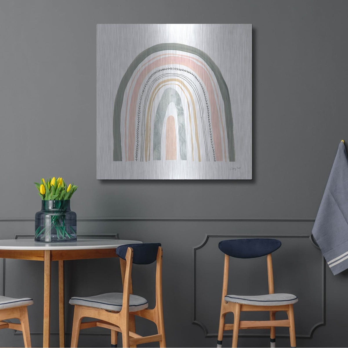 'Boho Rainbow II' by Courtney Prahl – Metal Wall Art, 36x36 room view