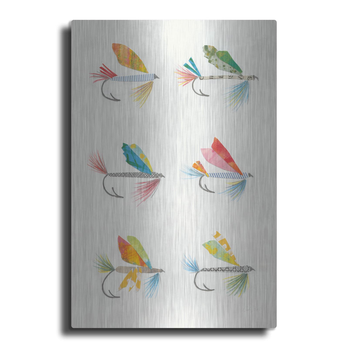 'Angling in the Stream Lures' by Courtney Prahl – Metal Wall Art