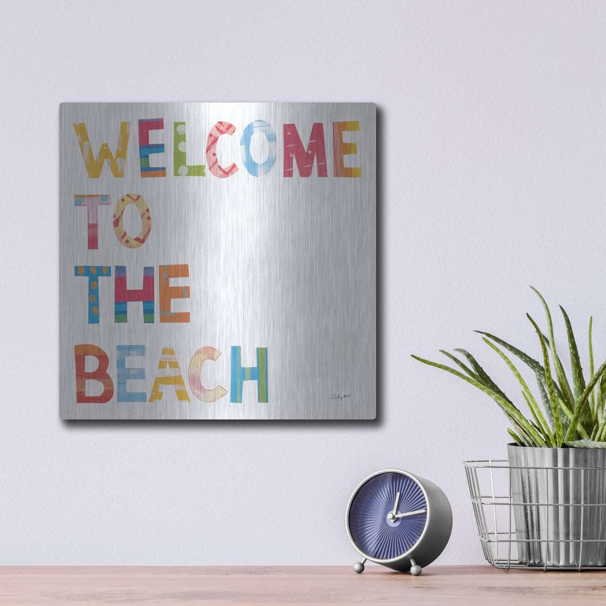 'Sea Sand Sun III' by Courtney Prahl – Metal Wall Art, 12x12 room view