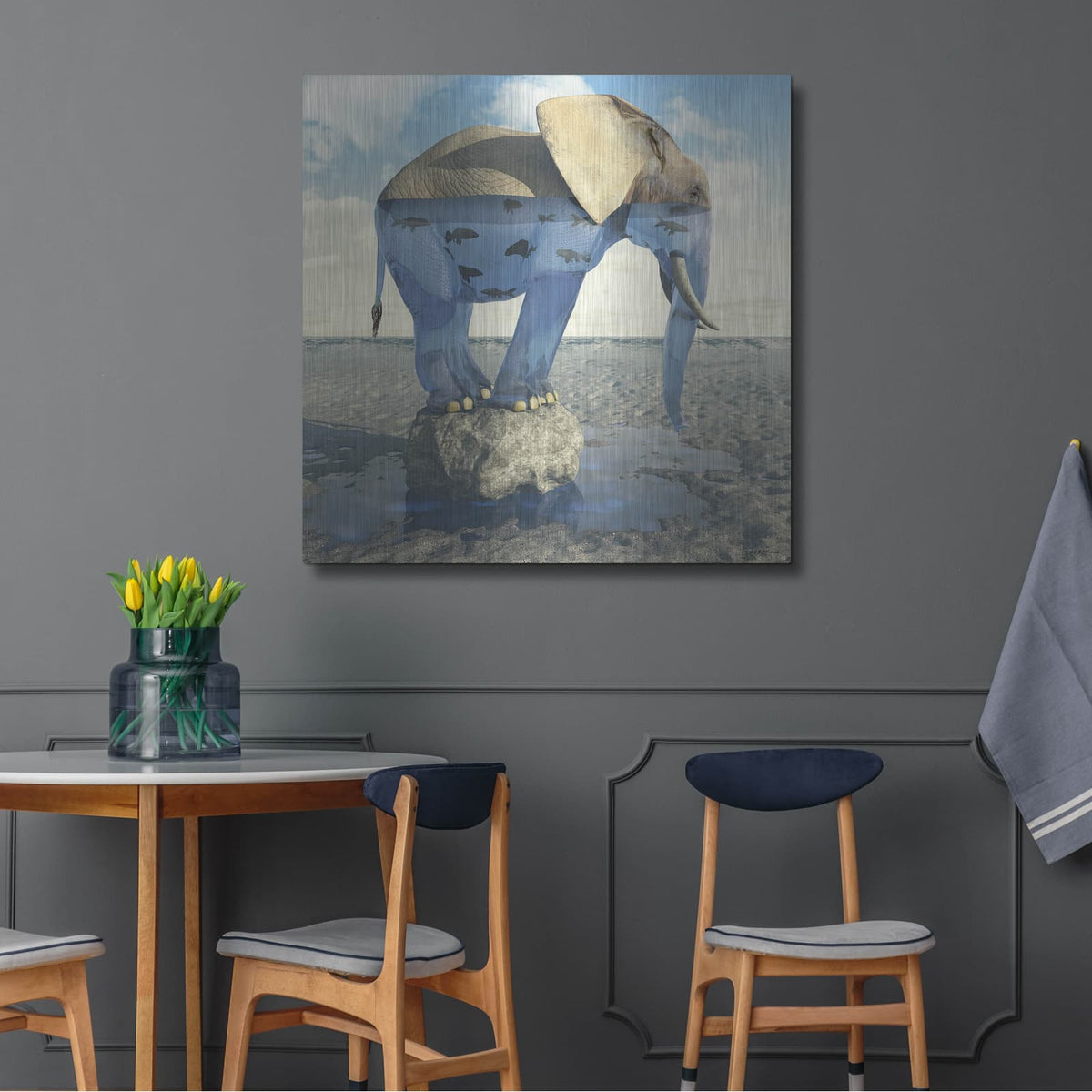 'Drinking Problem' by Cynthia Decker – Metal Wall Art, 36x36 room view