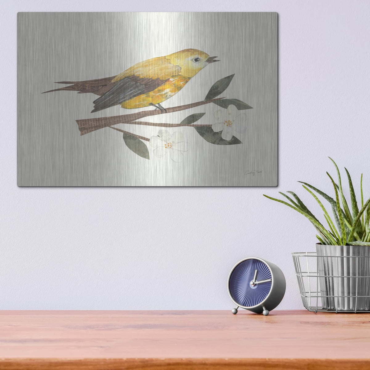 'Birds and Blossoms I' by Courtney Prahl – Metal Wall Art, 16x12 room view