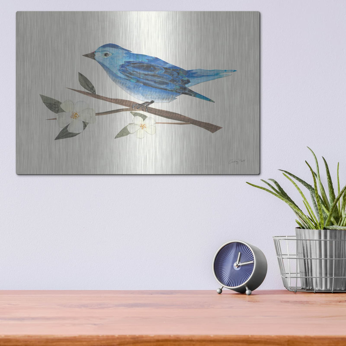 'Birds and Blossoms II' by Courtney Prahl – Metal Wall Art, 16x12 room view