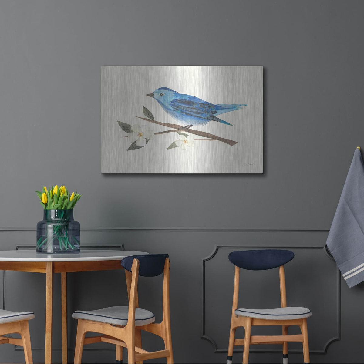 'Birds and Blossoms II' by Courtney Prahl – Metal Wall Art, 36x24 room view