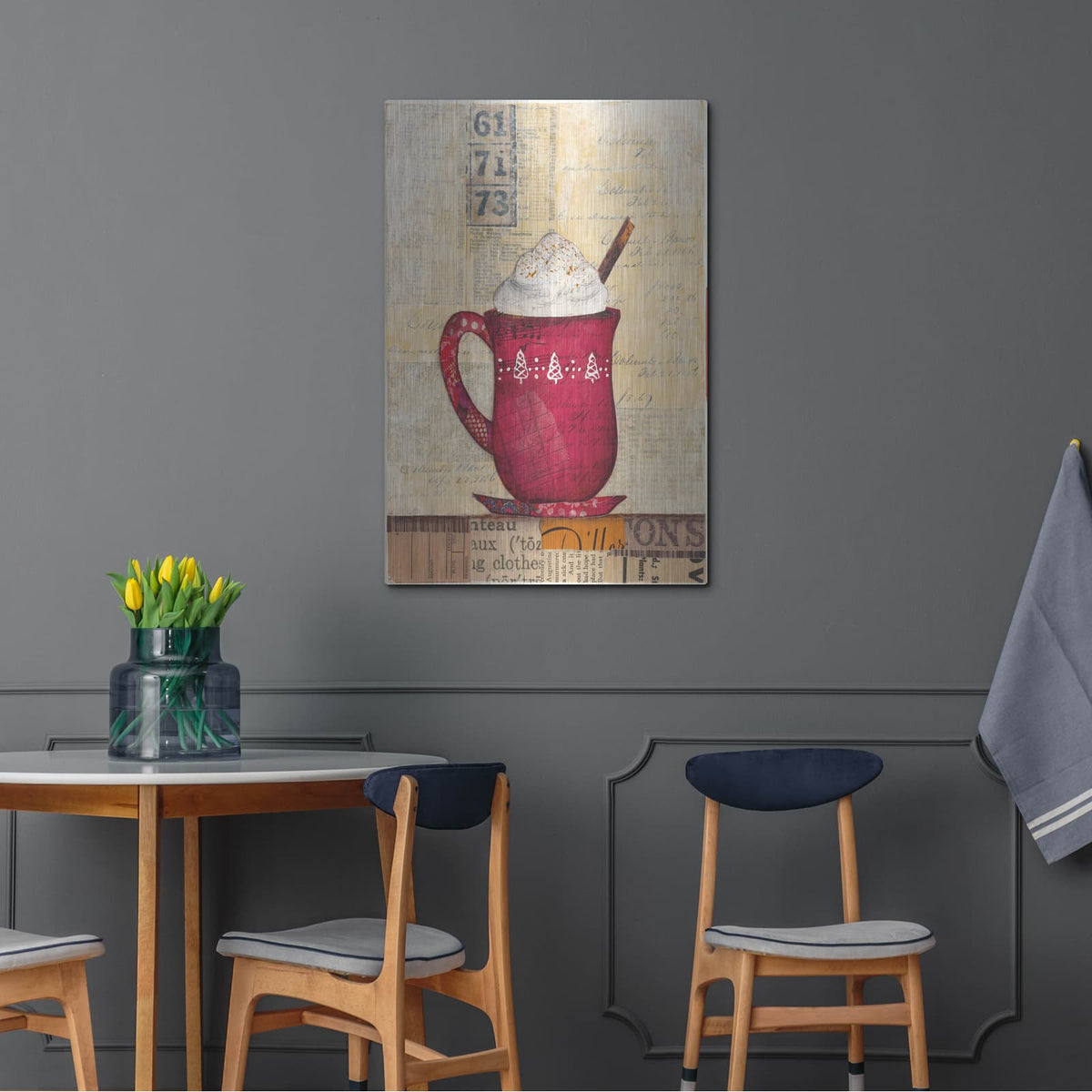 'Cozy Cups III' by Courtney Prahl – Metal Wall Art, 24x36 room view