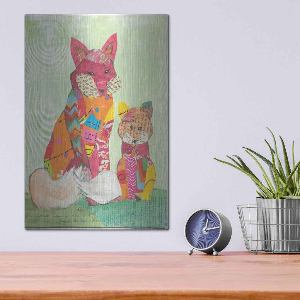 'Fox Family' by Courtney Prahl – Metal Wall Art, 12x16 room view