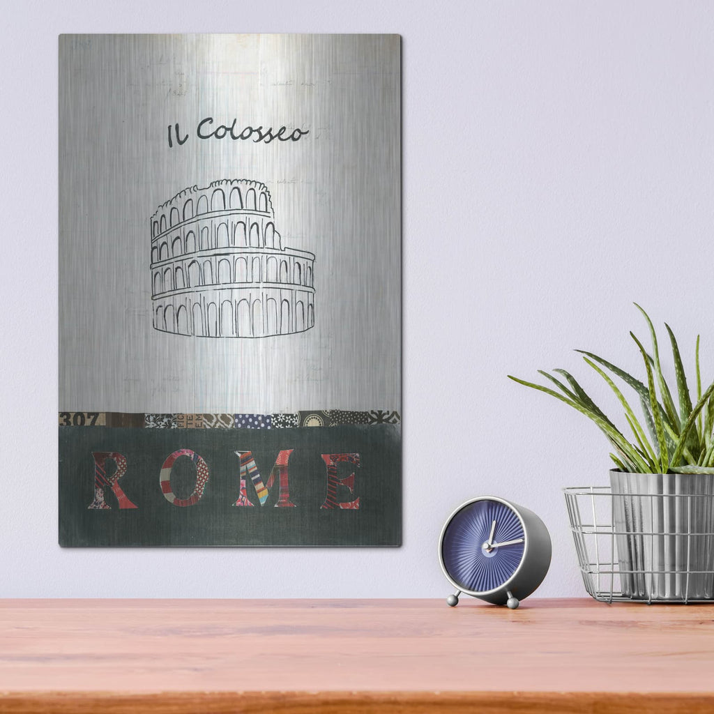 'Il Colosseo' by Courtney Prahl – Metal Wall Art, 12x16 room view