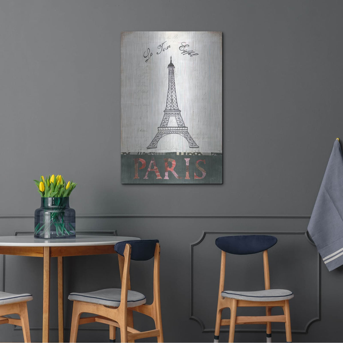'La Tour Eiffel' by Courtney Prahl – Metal Wall Art, 24x36 room view