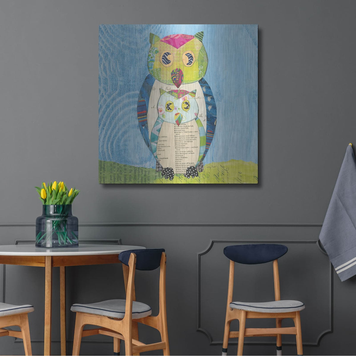 'Owl Family' by Courtney Prahl – Metal Wall Art, 36x36 room view