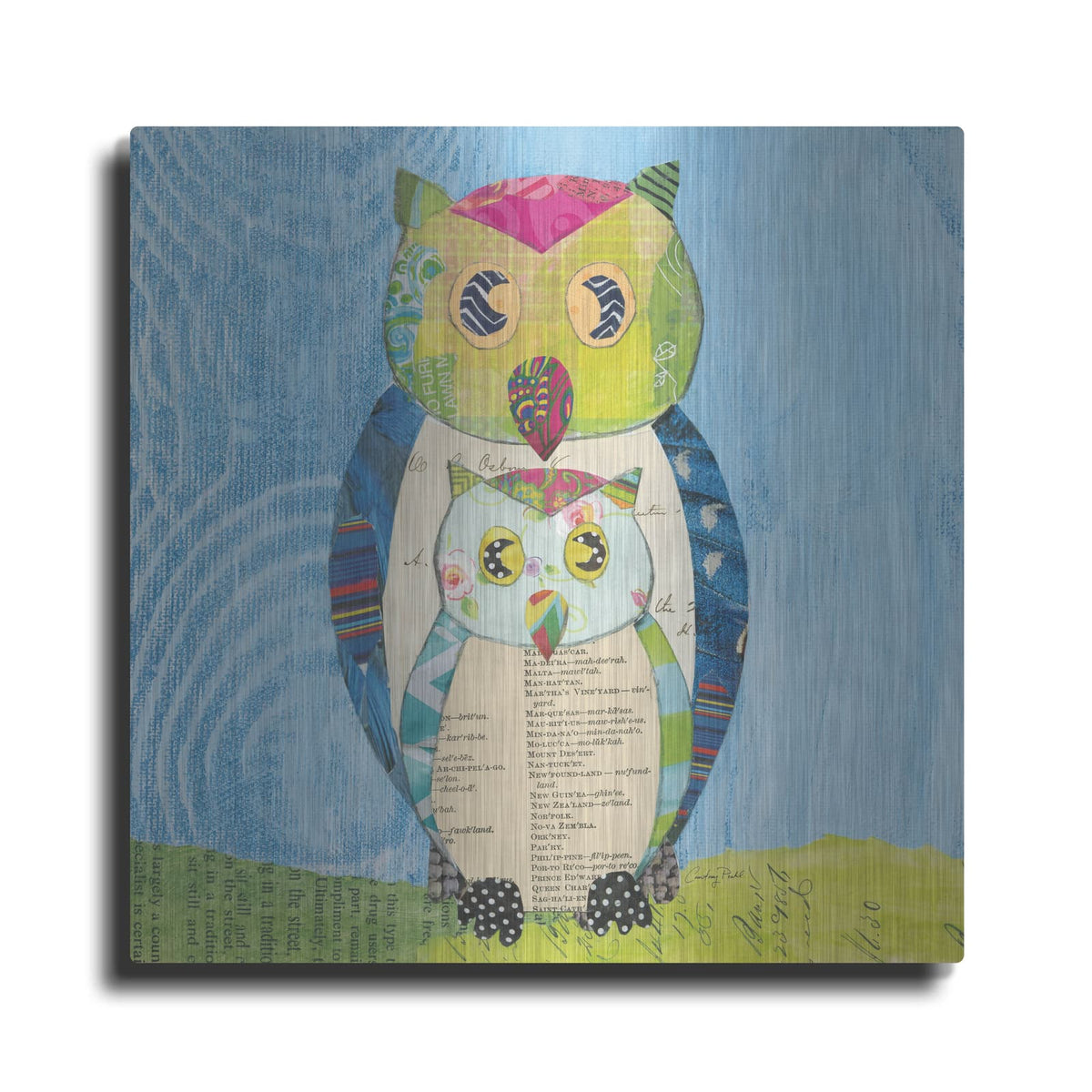 'Owl Family' by Courtney Prahl – Metal Wall Art