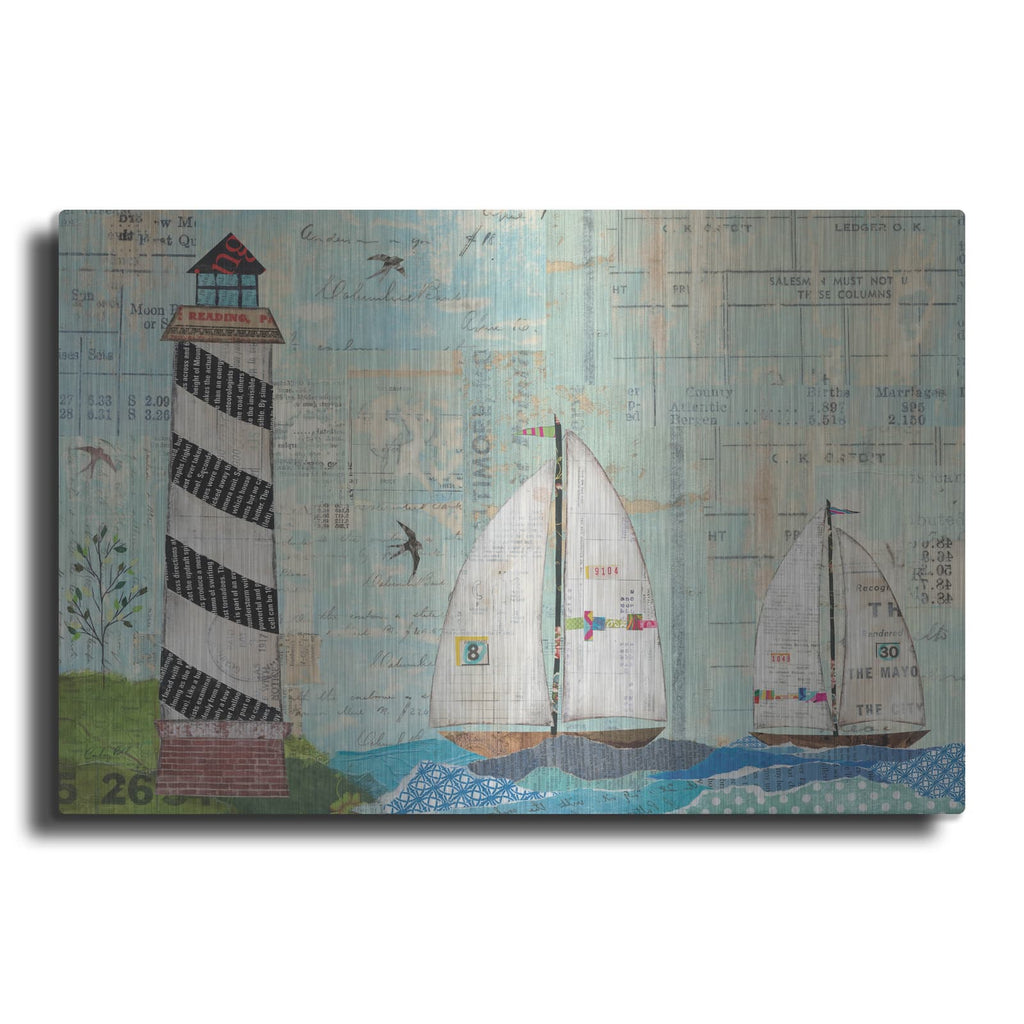 'At the Regatta Coastal Lighthouse' by Courtney Prahl – Metal Wall Art