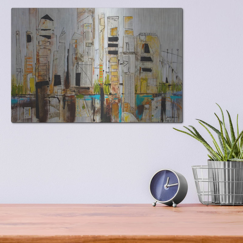 'Skyline 1 Acrylic' by Jennifer Gardner – Metal Wall Art, 16x12 room view